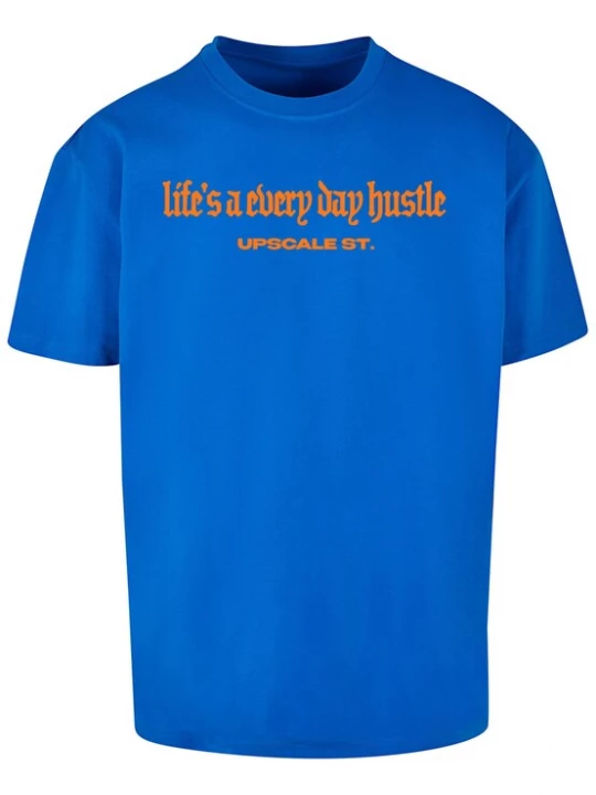 Obrázek produktu MT Upscale Tričko 'Hustle'  kobaltová modř / světle fialová / oranžová / černá