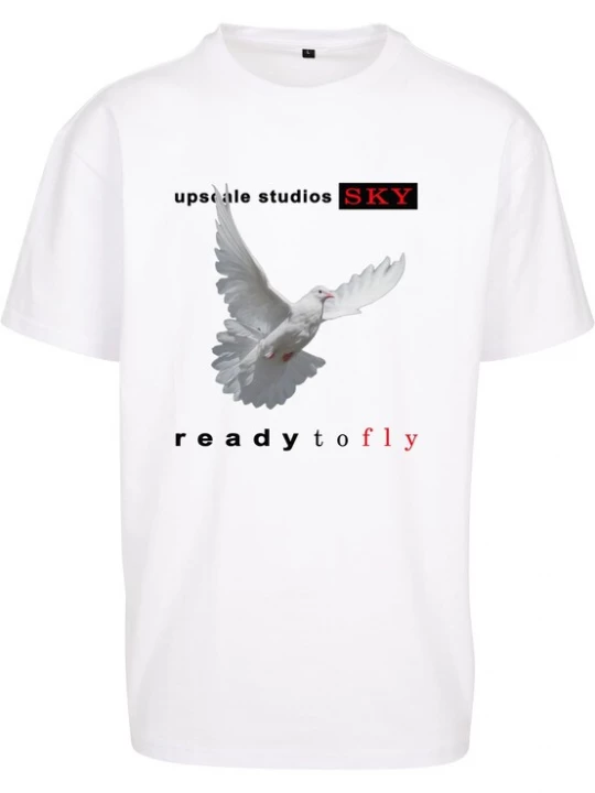 Obrázek produktu MT Upscale Tričko 'Ready to fly'  světle šedá / korálová / ohnivá červená / černá / bílá