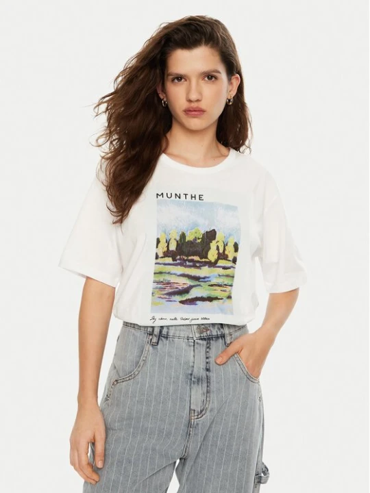 Obrázek produktu Munthe T-Shirt Silane 244110024460 Bílá Regular Fit