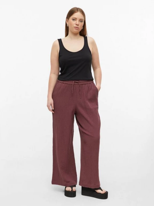 Obrázek produktu Musselin Hose mit weitem Bein und Elastikbund QS červená