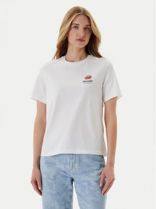Obrázek produktu Mustang T-Shirt Monroe 1016513 Bílá Relaxed Fit