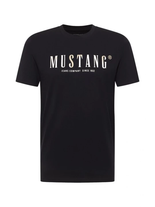 Obrázek produktu MUSTANG Tričko 'Austin' pastelově žlutá / černá / bílá