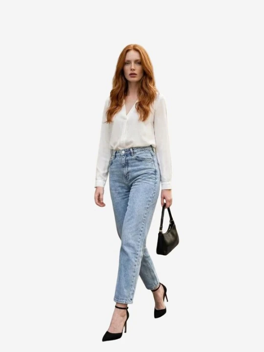 Obrázek produktu My fashion Kalhoty modrá džínovina