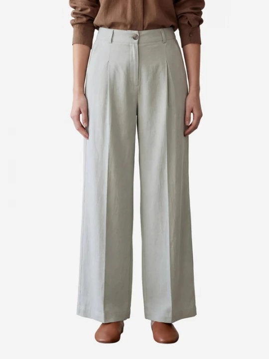 Obrázek produktu My fashion Kalhoty s puky pastelově zelená