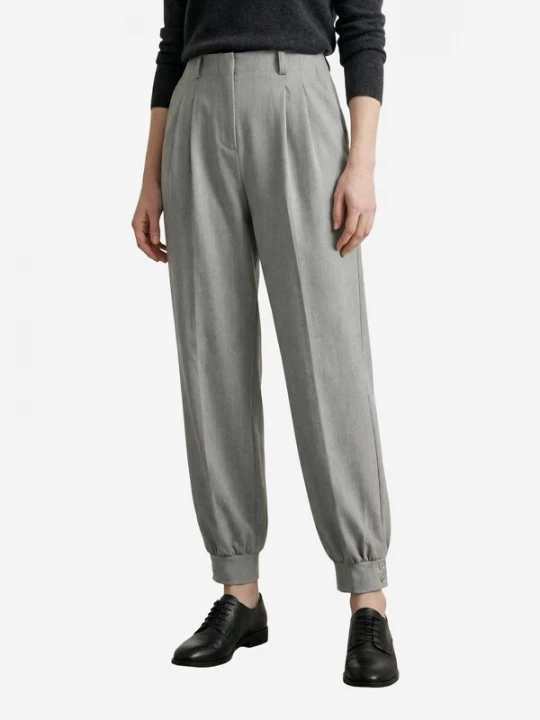 Obrázek produktu My fashion Kalhoty s puky světle šedá