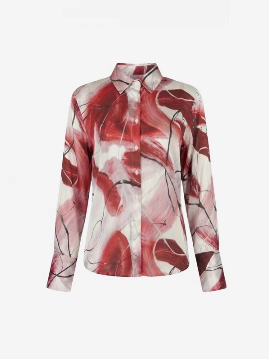 Obrázek produktu My fashion Tričko burgundská červeň / bílá