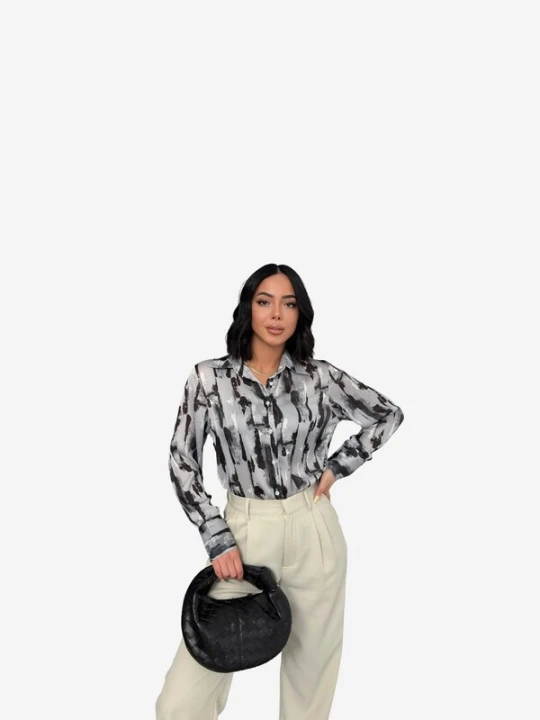 Obrázek produktu My fashion Tričko šedá / černá
