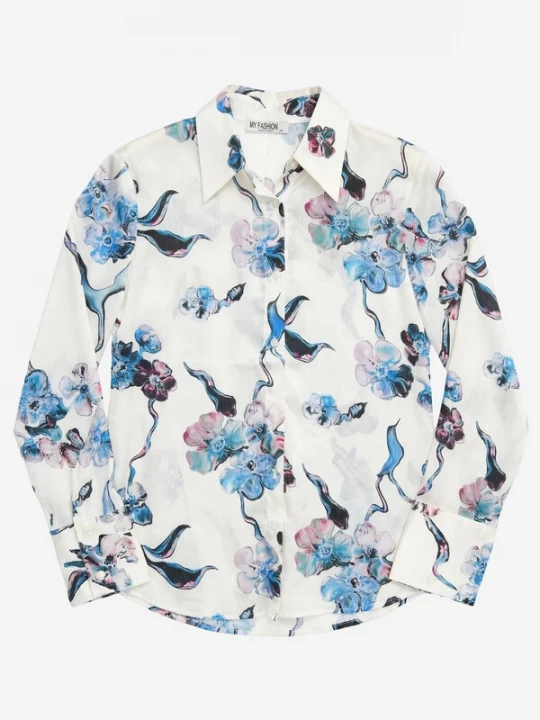Obrázek produktu My fashion Tričko slonová kost / nebeská modř / lenvandulová