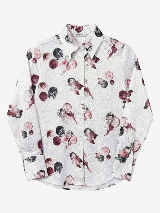 Obrázek produktu My fashion Tričko světle šedá / burgundská červeň / černá