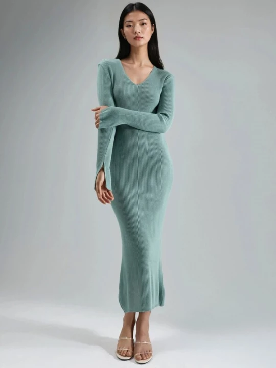 Obrázek produktu My fashion Úpletové šaty mátová