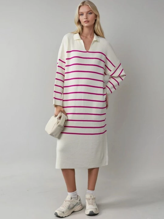 Obrázek produktu My fashion Úpletové šaty 'Strickkleider' magenta