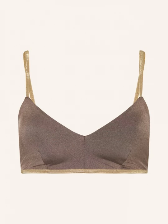 Obrázek produktu Mymarini Bralette Horní Díl Bikin Classic Shine V Oboustranném Provedení S Uv Ochranou 50+ světle hnědá