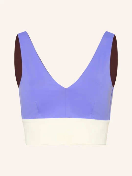 Obrázek produktu Mymarini Obratný Bralette Horní Díl Bikin Yogatop Ve Stylu Braletky světle fialová / tmavě hnědá / krémová