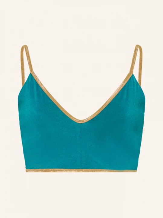 Obrázek produktu Mymarini Oboustranný Bustier Horní Díl Bikin Vacation Top Shine petrolejová / zlatá / světle zelená