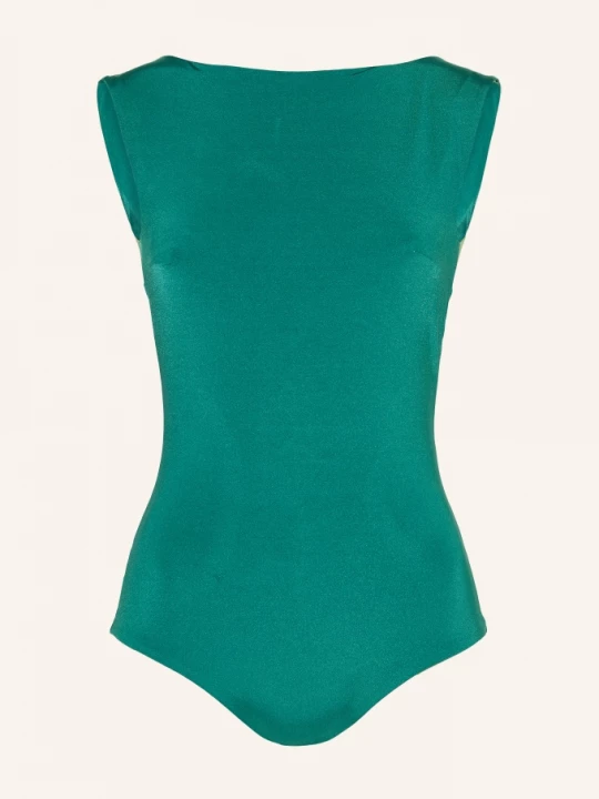 Obrázek produktu Mymarini Oboustranné High Neck Plavky Seabody Shine S Uv Ochranou 50+ petrolejová / zlatá / světle zelená