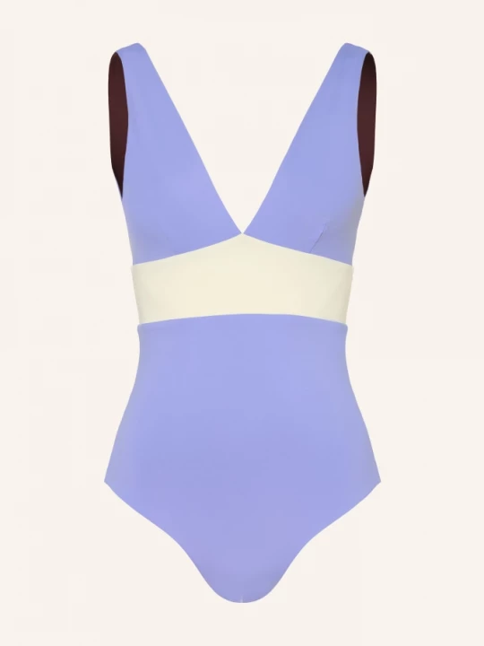 Obrázek produktu Mymarini Obratné Plavky Plungesuit světle fialová / hnědá / krémová