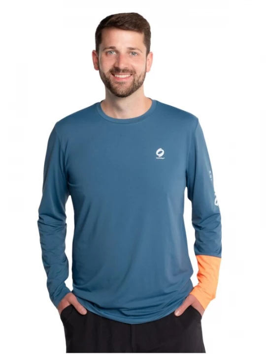 Obrázek produktu mymotus Funkční tričko 'mymotus®Men, sport longsleeve shirt, roundneck, blue RM35' kouřově modrá