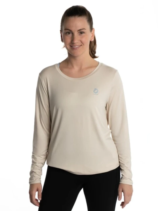Obrázek produktu mymotus Funkční tričko 'mymotus® Ladies, longsleeve shirt, roundneck, dropped shoulder, YW34' barva vaječné skořápky