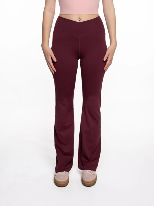 Obrázek produktu mymotus Sportovní kalhoty 'mymotus® Ladies soft bootcut leeging, wrapped waistband, YW55' vínově červená