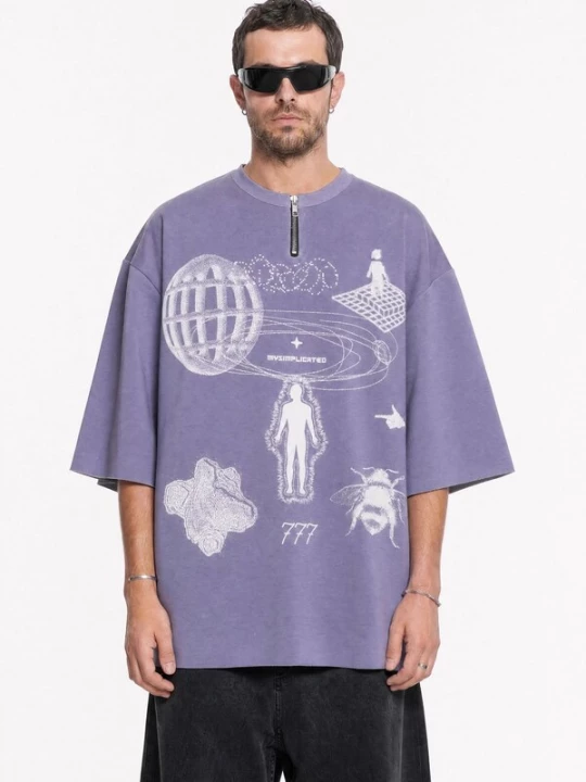 Obrázek produktu mysimplicated Oversized tričko '777 Mauve' bledě fialová