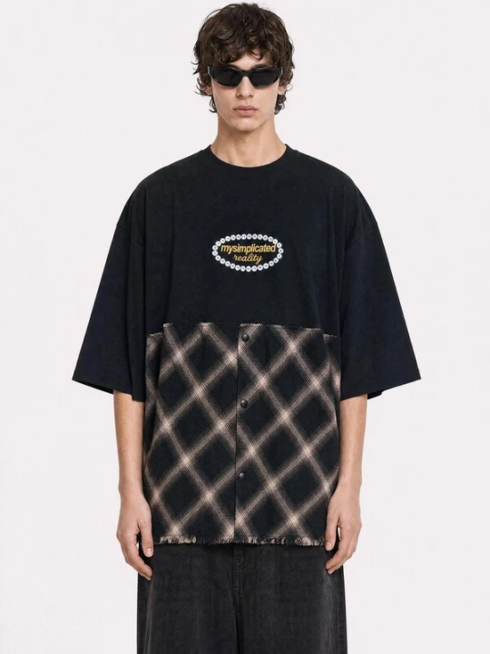 Obrázek produktu mysimplicated Oversized tričko 'Atelier 50 / 50' bílá
