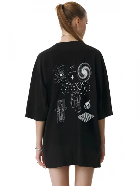 Obrázek produktu mysimplicated Oversized tričko 'Cotton T-shirt 777' černá