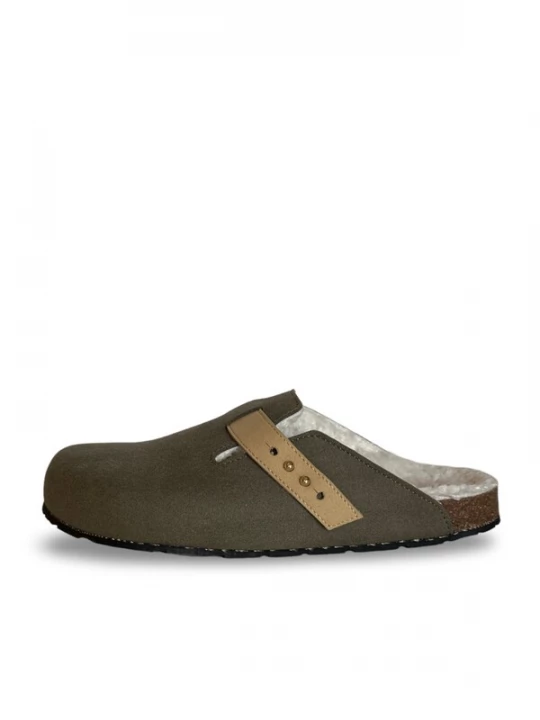 Obrázek produktu nae Vegan Shoes Pantofle 'Levu' světle hnědá / olivová