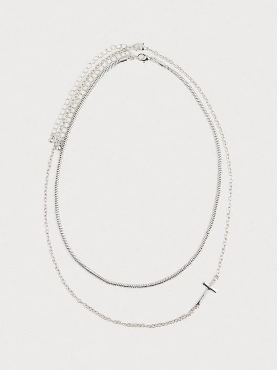 Obrázek produktu Náhrdelník Pier One stříbrná barva