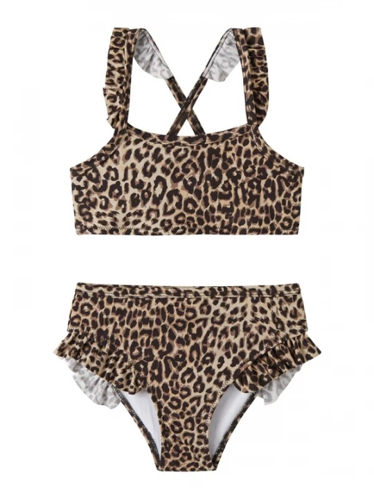Obrázek produktu NAME IT Bikiny 'NMFZANIMAL' světle hnědá / tmavě hnědá / černá