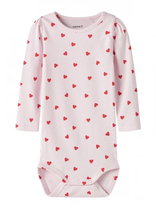 Obrázek produktu NAME IT Dupačky / body 'NBFBheart' růžová / tmavě červená