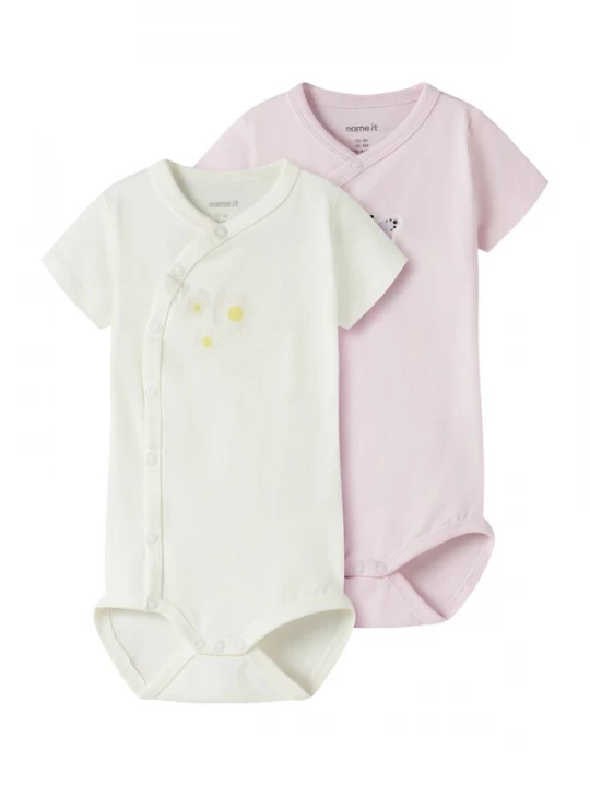 Obrázek produktu NAME IT Dupačky / body 'NBFVUBIE' krémová / růže