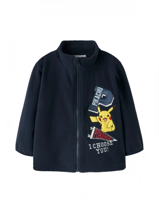 Obrázek produktu NAME IT Fleecová mikina 'NMMJOAKIM POKEMON' tmavě modrá / žlutá / červená / bílá