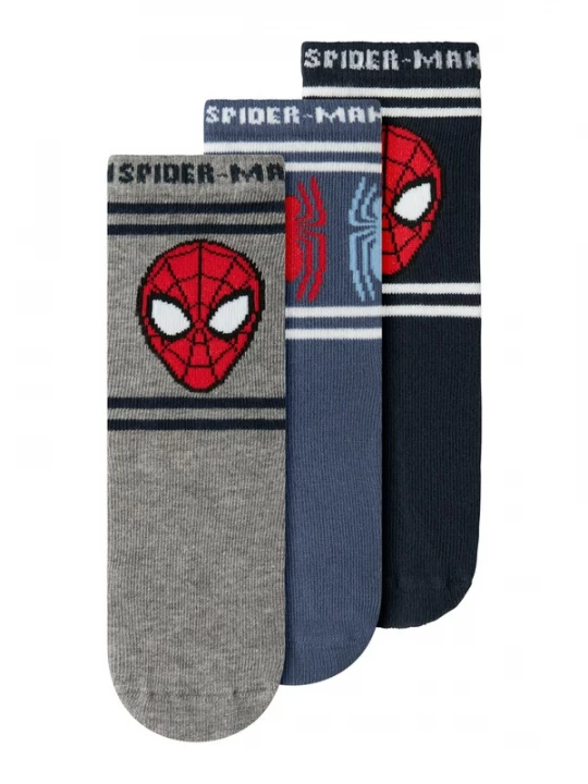 Obrázek produktu NAME IT Ponožky 'NMMJulius Spider' modrá / námořnická modř / šedá / červená