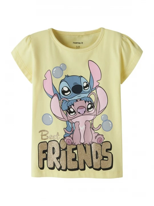 Obrázek produktu NAME IT Tričko 'NMFFuba Stitch' marine modrá / světle žlutá / zlatá / růžová