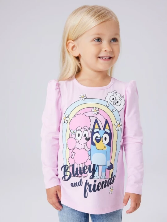 Obrázek produktu NAME IT Tričko 'NMFJESSIE BLUEY' modrá / žlutá / růžová / světle růžová