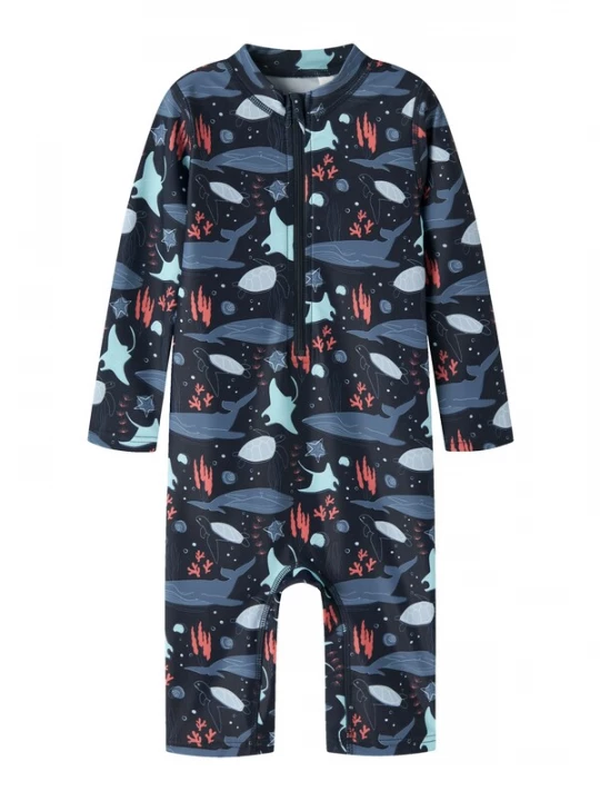 Obrázek produktu NAME IT UV ochrana 'NMMZIPPO' marine modrá / opálová / světlemodrá / lososová