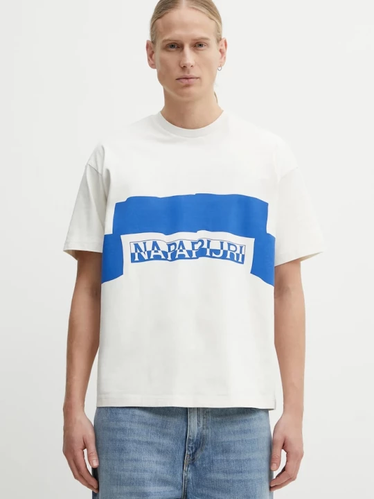 Obrázek produktu Napapijri Bavlněné tričko Napapijri Napapijri x Martine Rose béžová