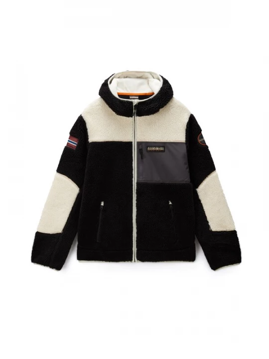 Obrázek produktu NAPAPIJRI Fleecová mikina 'Yupik' šedá / černá / offwhite