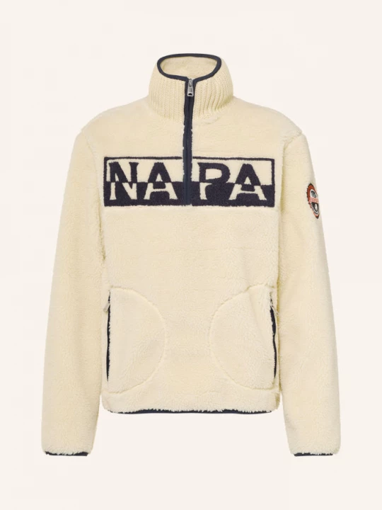 Obrázek produktu Napapijri Fleecový Svetr Archive krémová / tmavě modrá / černá