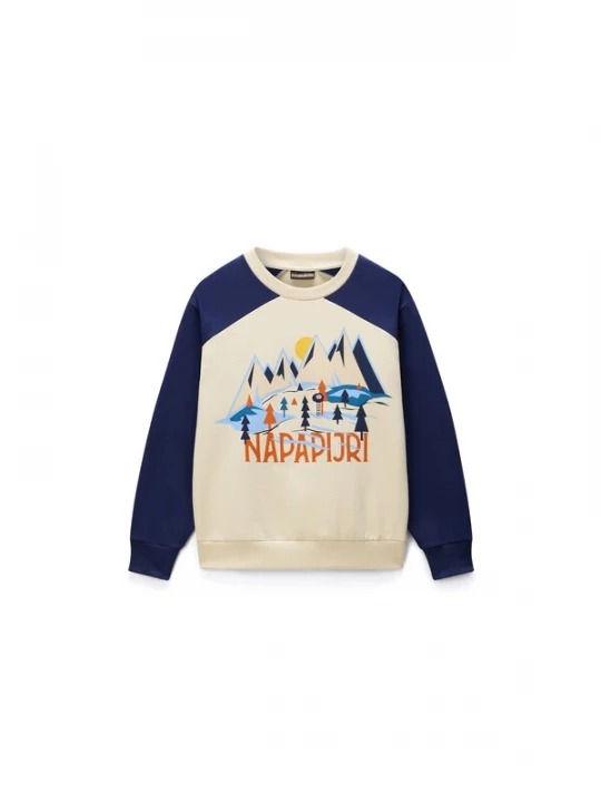 Obrázek produktu NAPAPIJRI Mikina 'Ellis' krémová / královská modrá / tmavě modrá / koňaková
