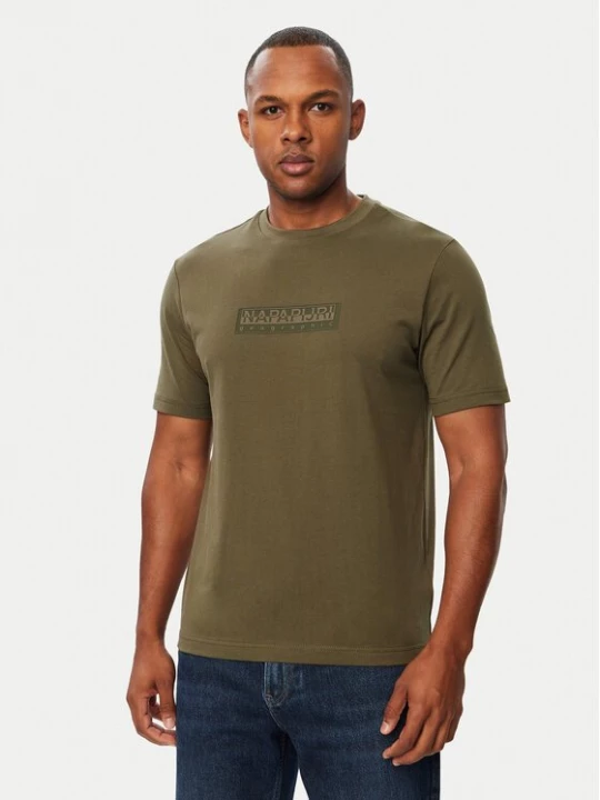 Obrázek produktu Napapijri T-Shirt -Box Logo NP0A4IFL Khaki Regular Fit