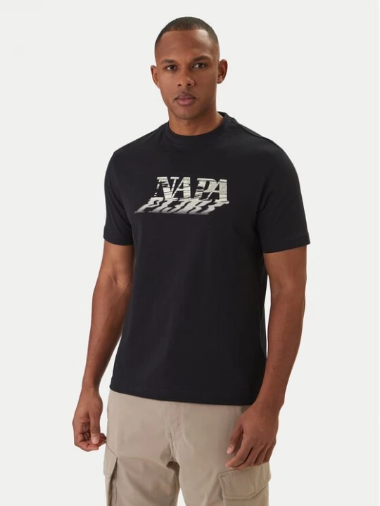 Obrázek produktu Napapijri T-Shirt Lodestar NP0A4FGY Černá Regular Fit