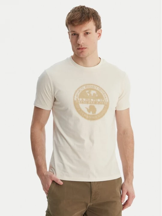 Obrázek produktu Napapijri T-Shirt S-Mahsa NP0A4FZB Écru Regular Fit Krémová