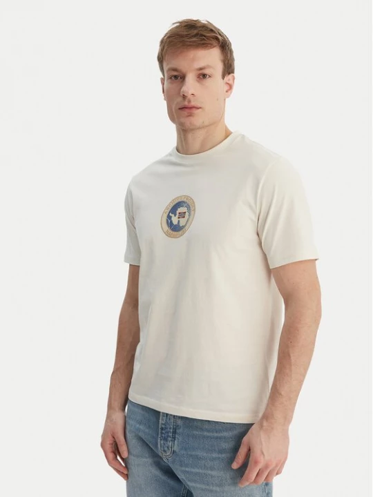 Obrázek produktu Napapijri T-Shirt S-Phos NP0A4G5A Écru Relaxed Fit Krémová