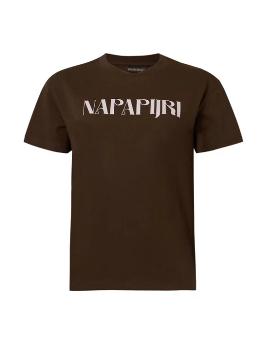 Obrázek produktu NAPAPIJRI Tričko '-BLISS' tmavě hnědá / bílá