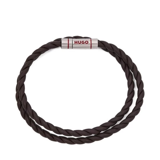 Obrázek produktu Náramek HUGO E-Doublebraid4 50552596 Hnědá
