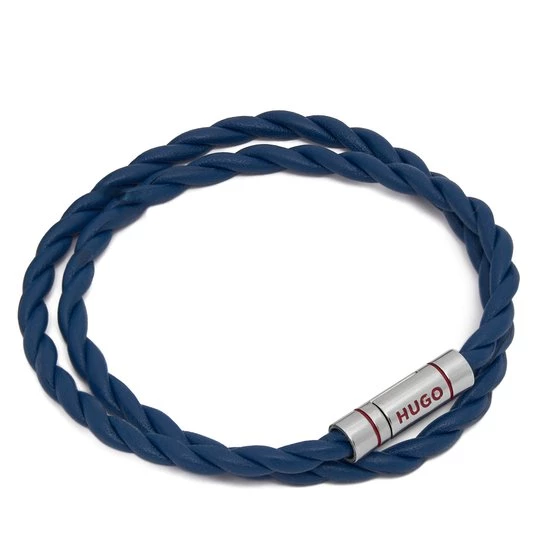 Obrázek produktu Náramek HUGO E-Doublebraid4 50552596 Modrá