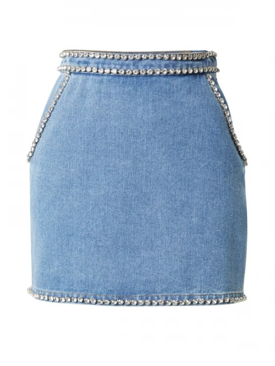 Obrázek produktu Nasty Gal Sukně modrá džínovina / stříbrná / průhledná