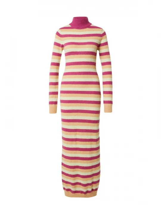 Obrázek produktu Nasty Gal Úpletové šaty pastelově žlutá / jasně oranžová / pink