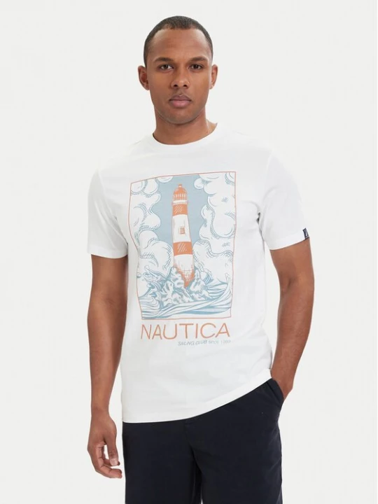 Obrázek produktu Nautica T-Shirt NAUTICA-W126-NAMTS-1012-01P Bílá Regular Fit
